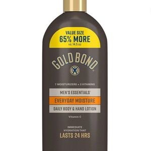 Gold Bond Men’s Essentials Everyday Body Lotion and Moisturizer for Dry Skin